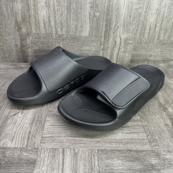 OOFOS OOahh Sport Flex Women's 10/EURO 41 Black Slides - Picture 3 of 8